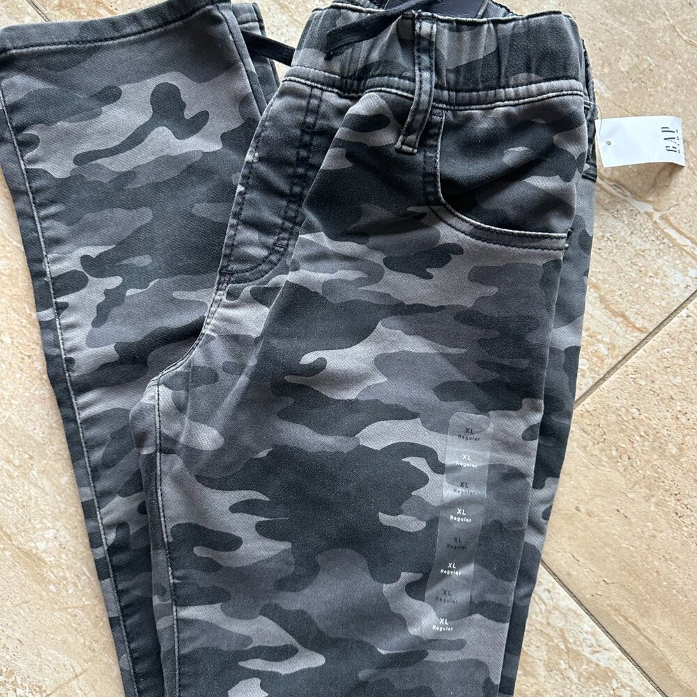 Gap Kids PULL ON CAMO PANTS XL NWT